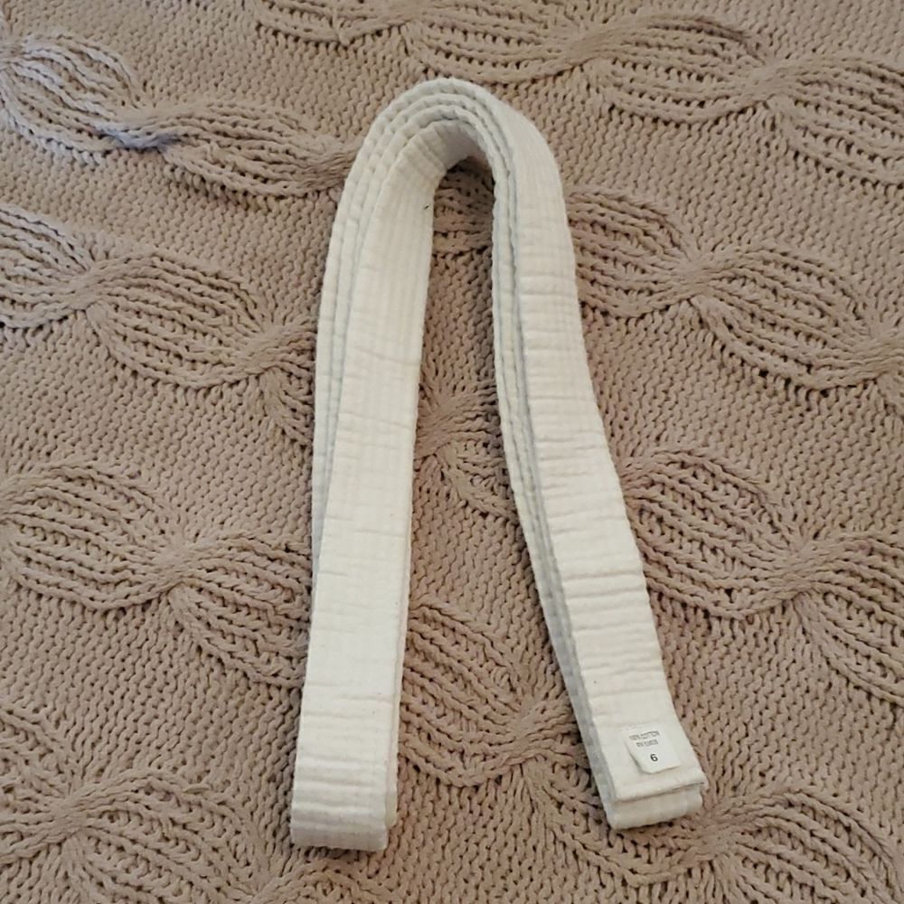 Martial Arts Gi Belt Solid White 6